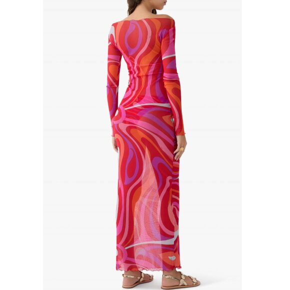 Pucci Marmo Sheer Tulle Maxi Dress - Picture 4 of 13